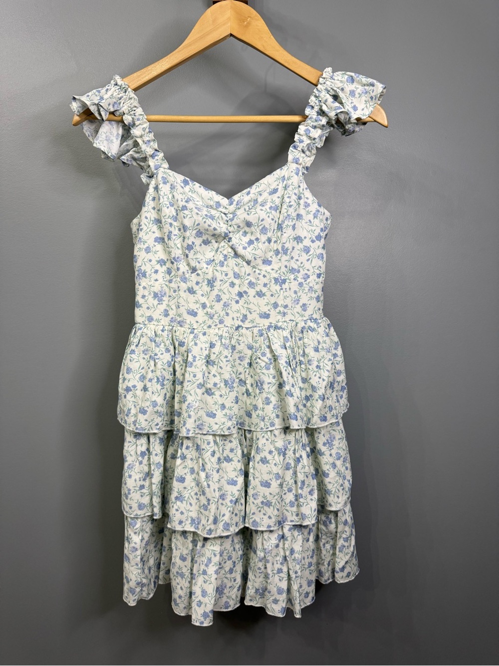Altar’d State Blue Floral Tiered Sundress